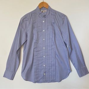 J. Crew Light Blue Pintuck Cotton Button-Down Shirt